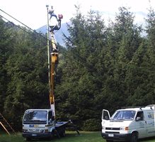 Autobühne im Einsatz